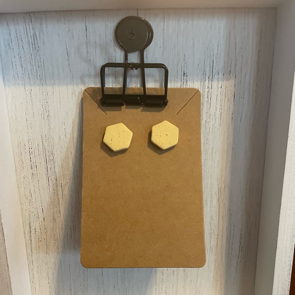 Yellow hexagon studs